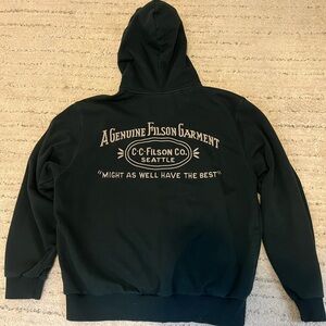 Filson Dark Green Hoodie with Logo